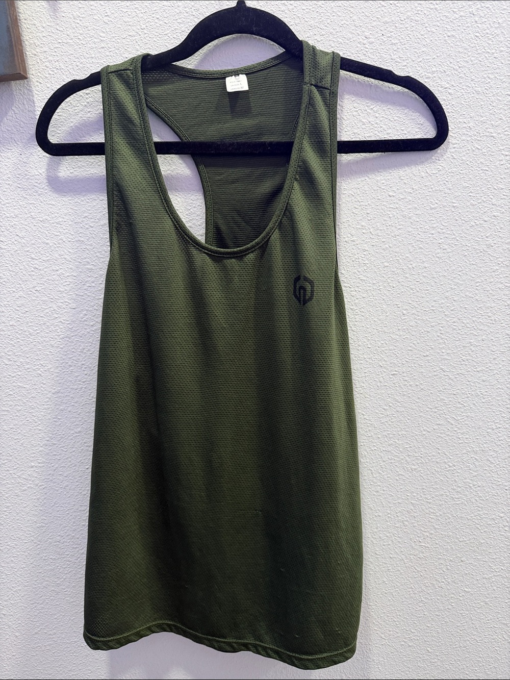 Unisex Olive Green Racerback Athletic Tank Top